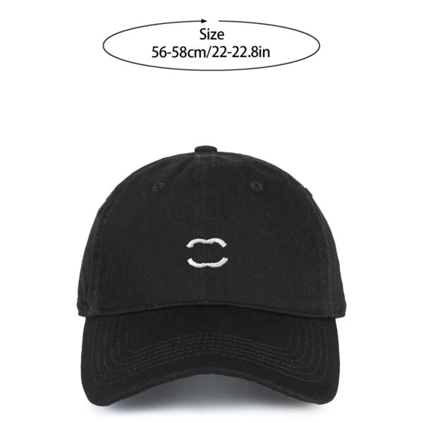 Minimalist Embroidered Cotton Baseball Cap Adjustable Dad Hat for Men Women