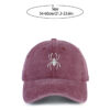 Spider Embroidered Washed Cotton Baseball Cap Adjustable Dad Hat for Men Women