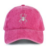 Spider Embroidered Washed Cotton Baseball Cap Adjustable Dad Hat for Men Women