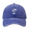 Palm Tree Embroidered Washed Cotton Baseball Cap Adjustable Dad Hat