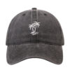 Palm Tree Embroidered Washed Cotton Baseball Cap Adjustable Dad Hat